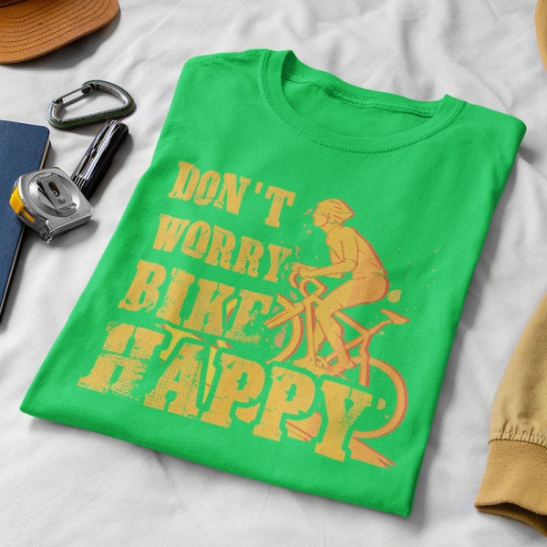 Marškinėliai "Don't worry bike happy" Marškinėliai "Don't worry bike happy"