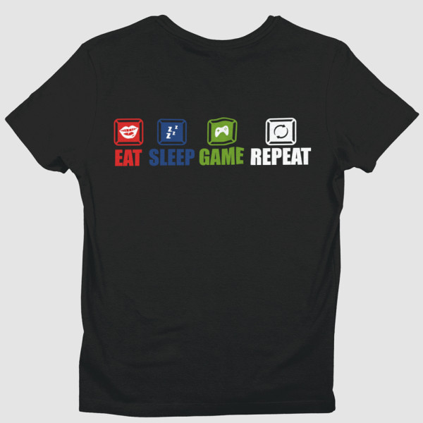 Marškinėliai "Eat.Sleep.Game.Repeat."