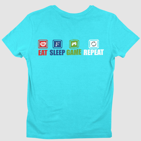 Marškinėliai "Eat.Sleep.Game.Repeat."