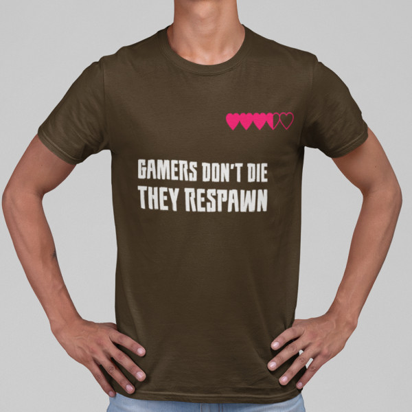 Marškinėliai "Gamers don't die"