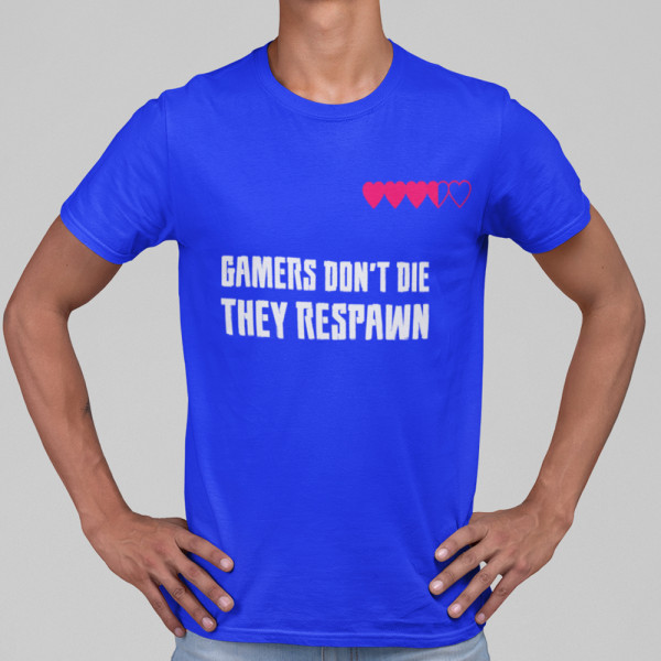Marškinėliai "Gamers don't die"