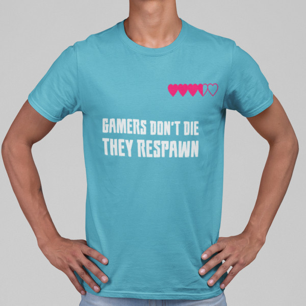 Marškinėliai "Gamers don't die"