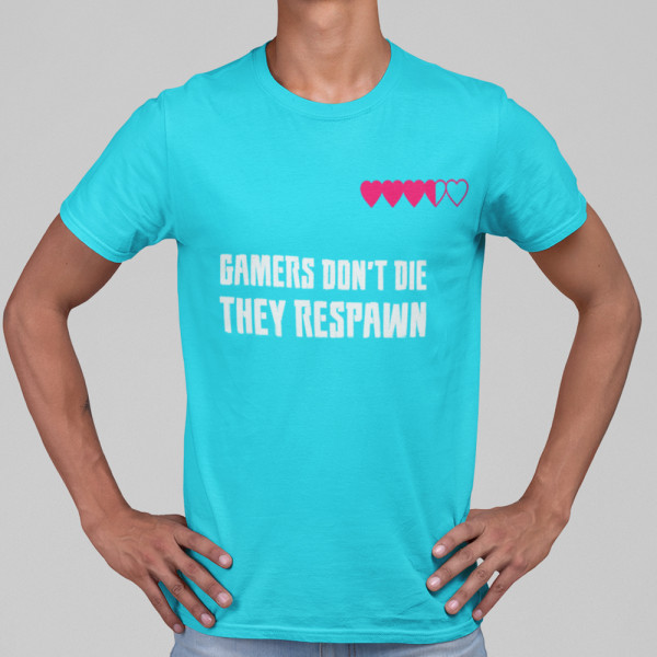 Marškinėliai "Gamers don't die"