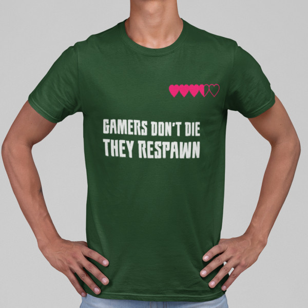 Marškinėliai "Gamers don't die"
