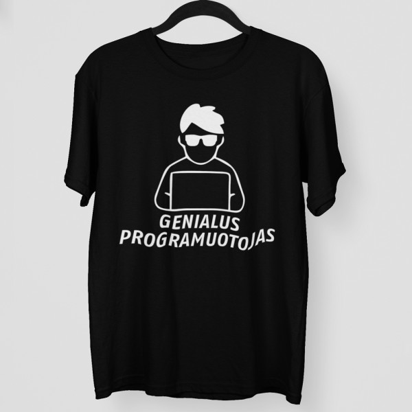 Marškinėliai "Genialus programuotojas"