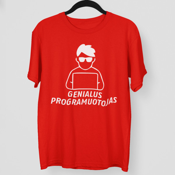 Marškinėliai "Genialus programuotojas"