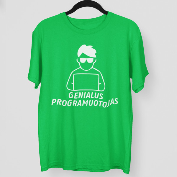 Marškinėliai "Genialus programuotojas"