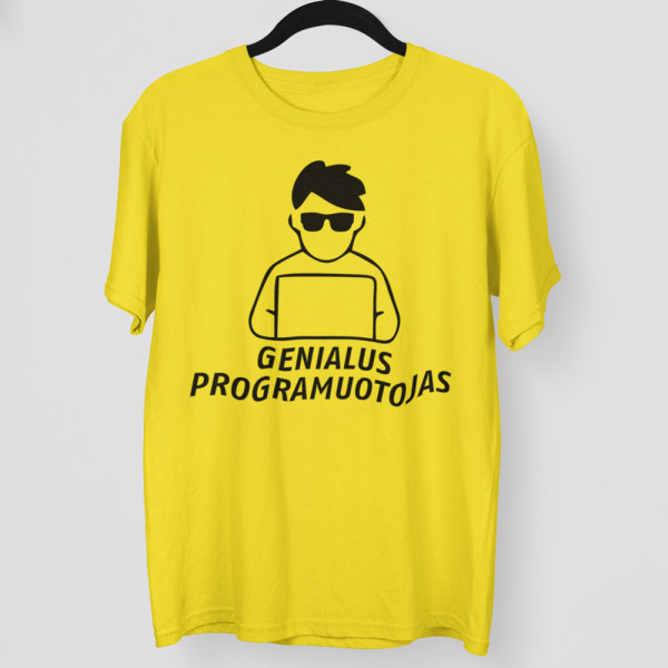 Marškinėliai "Genialus programuotojas"
