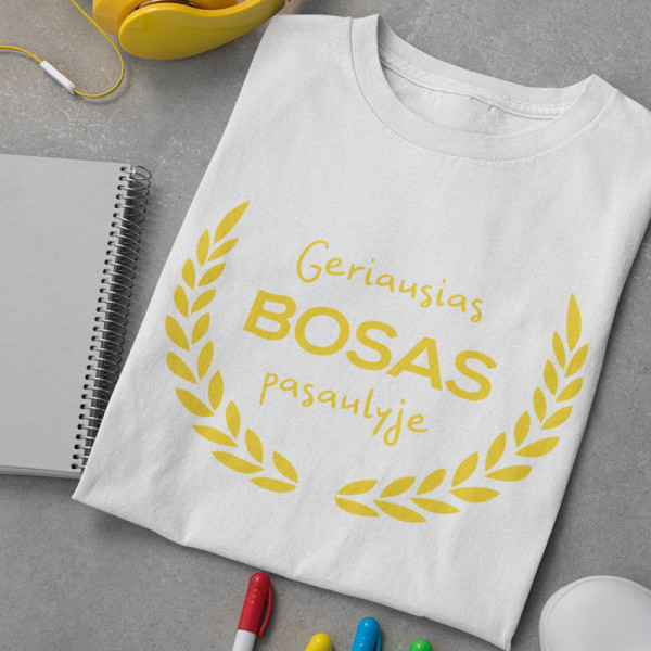 Marškinėliai "Geriausias bosas pasaulyje" Marškinėliai "Geriausias bosas pasaulyje"