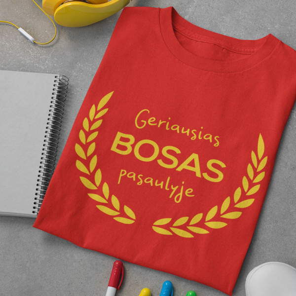 Marškinėliai "Geriausias bosas pasaulyje" Marškinėliai "Geriausias bosas pasaulyje"