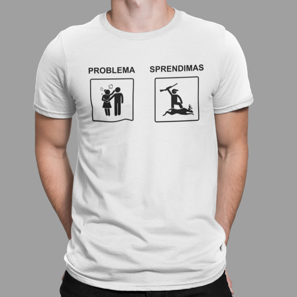 Marškinėliai "Geriausias sprendimas - medžioklė"