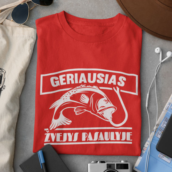 Marškinėliai "Geriausias žvejys pasaulyje"