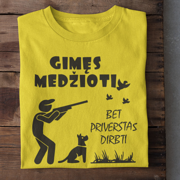 Marškinėliai "Gimęs medžioti"