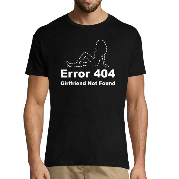 Marškinėliai "Girlfriend not found"