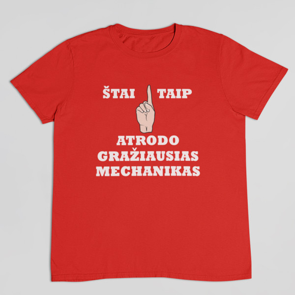 Marškinėliai "Gražiausias mechanikas"