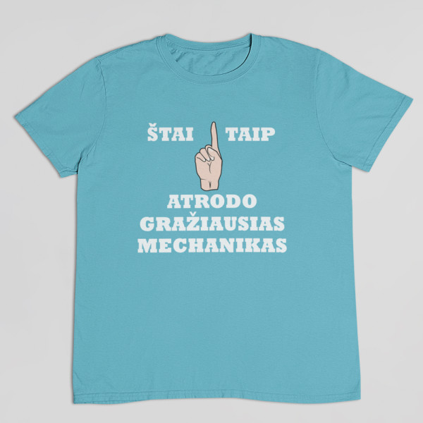 Marškinėliai "Gražiausias mechanikas"