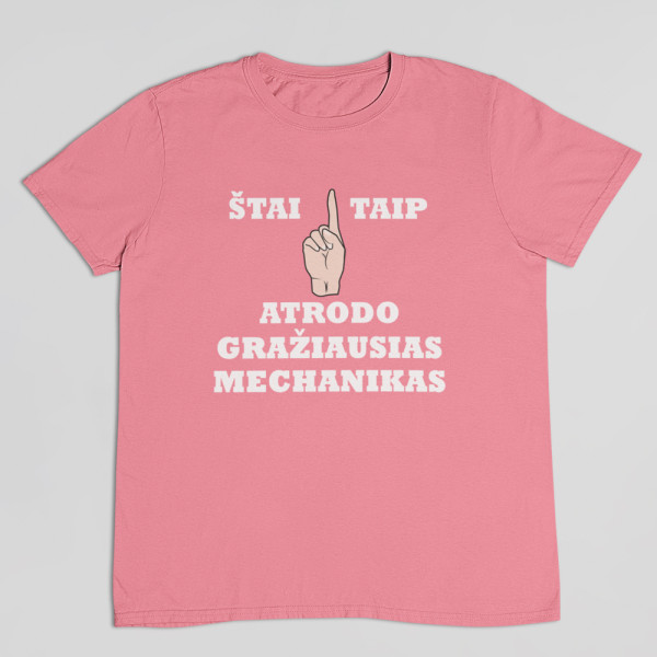 Marškinėliai "Gražiausias mechanikas"