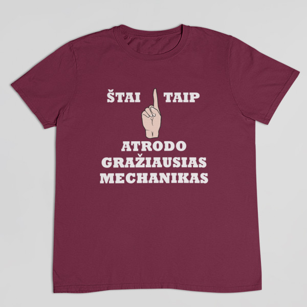 Marškinėliai "Gražiausias mechanikas"