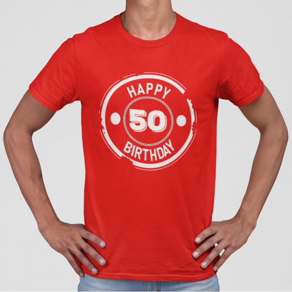 Marškinėliai "Happy birthday" su pasirinktais metais