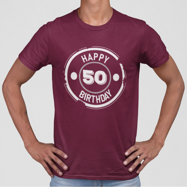 Marškinėliai "Happy birthday" su pasirinktais metais