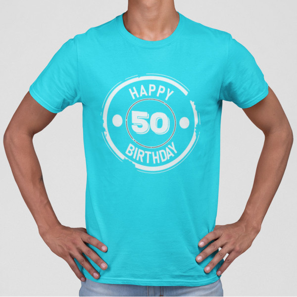 Marškinėliai "Happy birthday" su pasirinktais metais