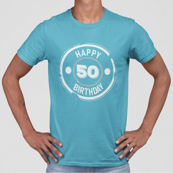 Marškinėliai "Happy birthday" su pasirinktais metais