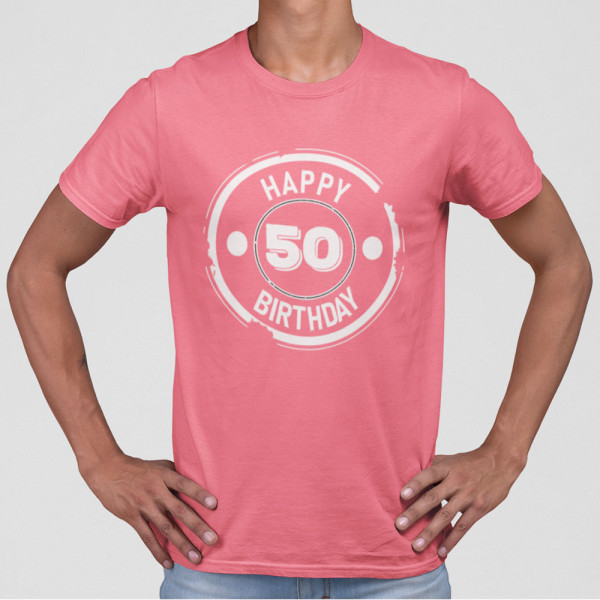 Marškinėliai "Happy birthday" su pasirinktais metais