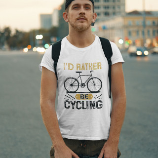 Marškinėliai "I'd rather be cycling"