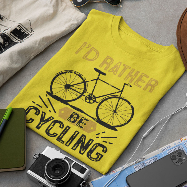 Marškinėliai "I'd rather be cycling"