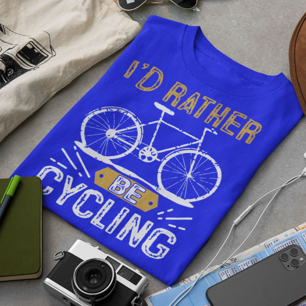 Marškinėliai "I'd rather be cycling"