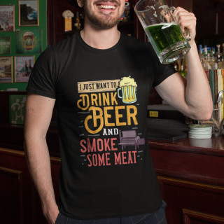 Marškinėliai "I just want to drink beer"