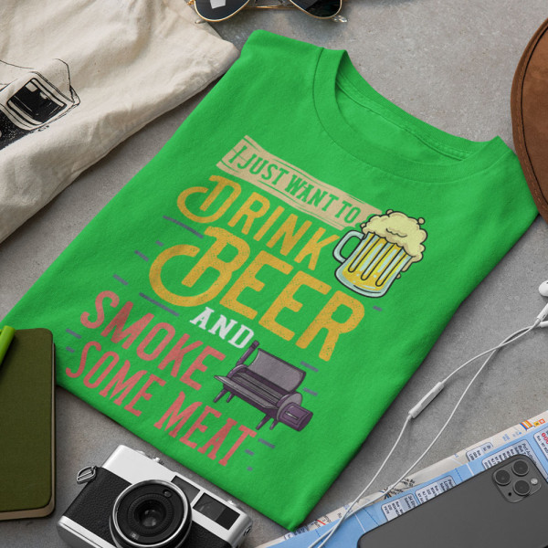 Marškinėliai "I just want to drink beer" Marškinėliai "I just want to drink beer"