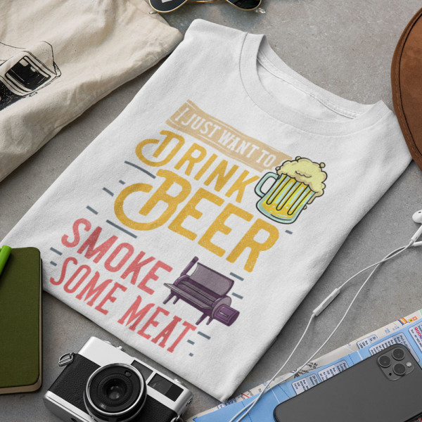 Marškinėliai "I just want to drink beer" Marškinėliai "I just want to drink beer"
