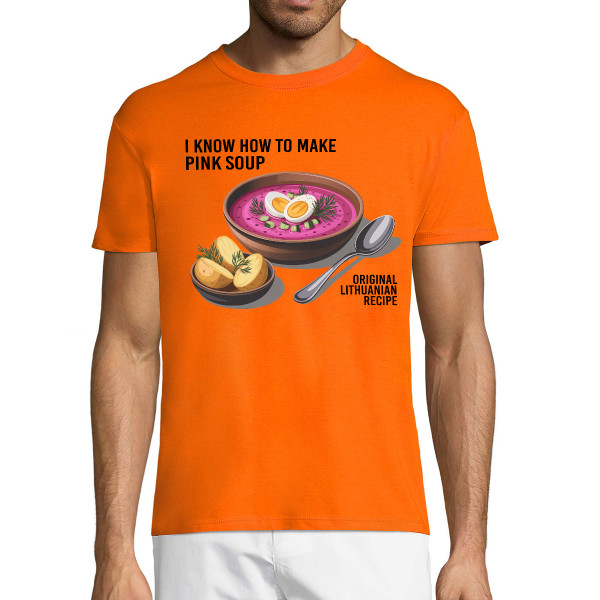 Marškinėliai "I know how to make pink soup"