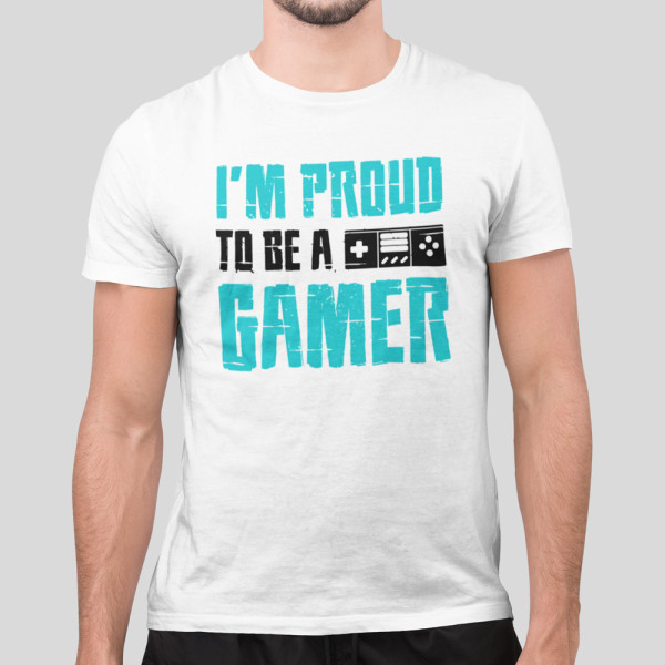 Marškinėliai "I'm proud to be a gamer"