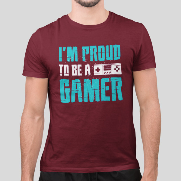 Marškinėliai "I'm proud to be a gamer"