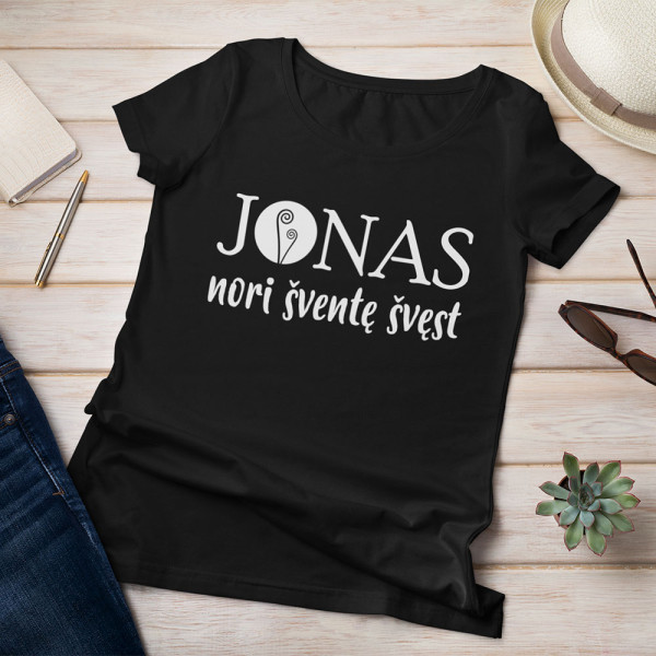 Marškinėliai "Jonas nori šventę švęst" Marškinėliai "Jonas nori šventę švęst"