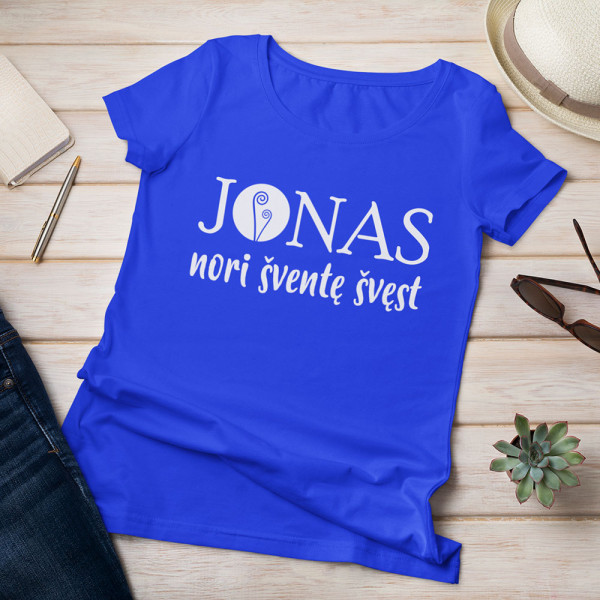Marškinėliai "Jonas nori šventę švęst" Marškinėliai "Jonas nori šventę švęst"