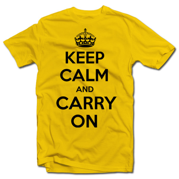 Marškinėliai "KEEP CALM AND CARRY ON" Marškinėliai "KEEP CALM AND CARRY ON"