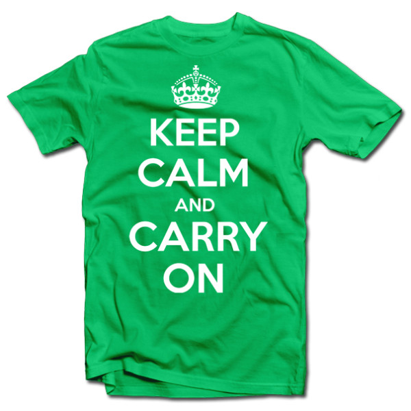 Marškinėliai "KEEP CALM AND CARRY ON" Marškinėliai "KEEP CALM AND CARRY ON"
