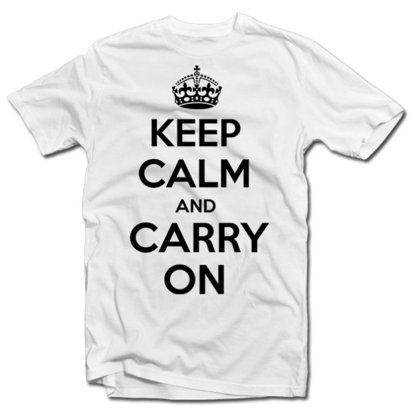 Marškinėliai "KEEP CALM AND CARRY ON" Marškinėliai "KEEP CALM AND CARRY ON"