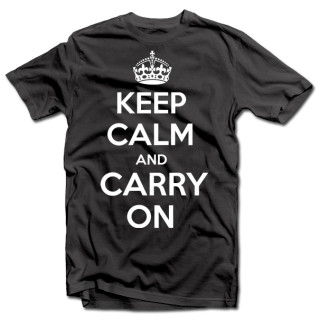 Marškinėliai "KEEP CALM AND CARRY ON"