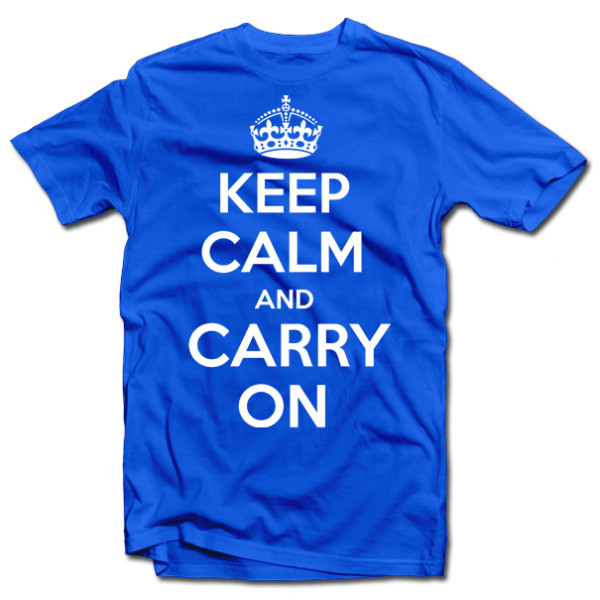 Marškinėliai "KEEP CALM AND CARRY ON" Marškinėliai "KEEP CALM AND CARRY ON"