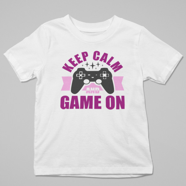 Marškinėliai "Keep calm and game on"