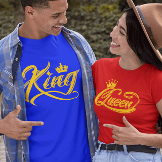 Marškinėlių komplektas "King & Queen"