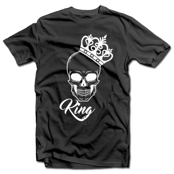 Marškinėlių komplektas "King & Queen" su kaukole