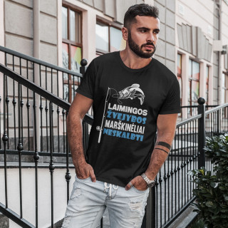 Marškinėliai "Laimingos žvejybos marškinėliai"