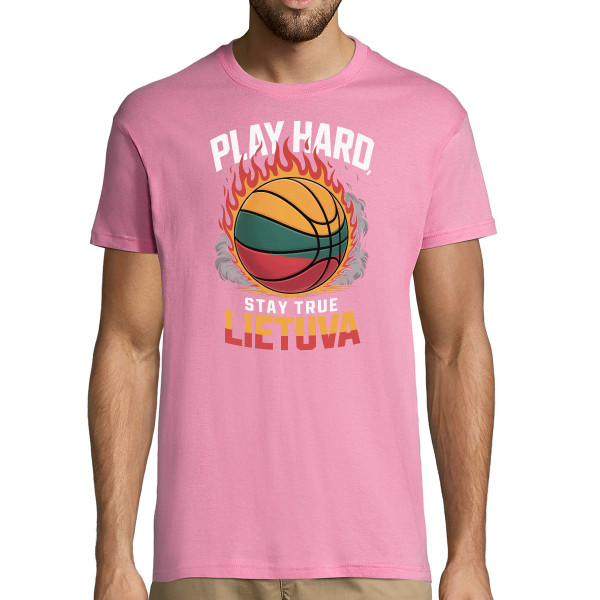 Marškinėliai "Lietuva: play hard, stay true"