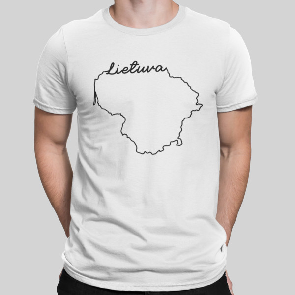 Marškinėliai "Lietuvos žemėlapio kontūrai"
