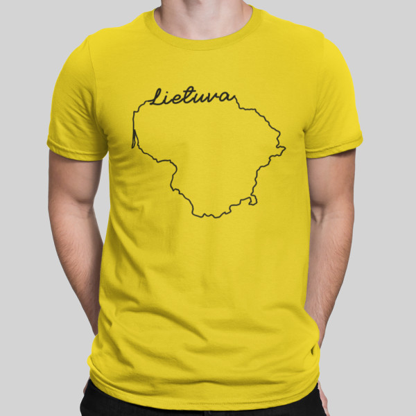 Marškinėliai "Lietuvos žemėlapio kontūrai"
